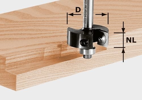 Festool Frez do wręgów z płytkami wymiennymi HW S8 D38/12 491085