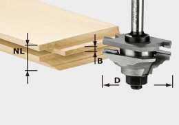 Festool Frez profilowy do wypustów HW S8 D46 x D12-FD 490643